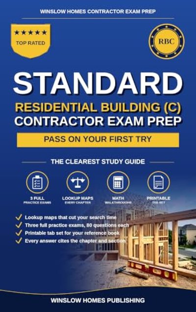 Standard Residential Building Contractor (C) Exam Prep cover